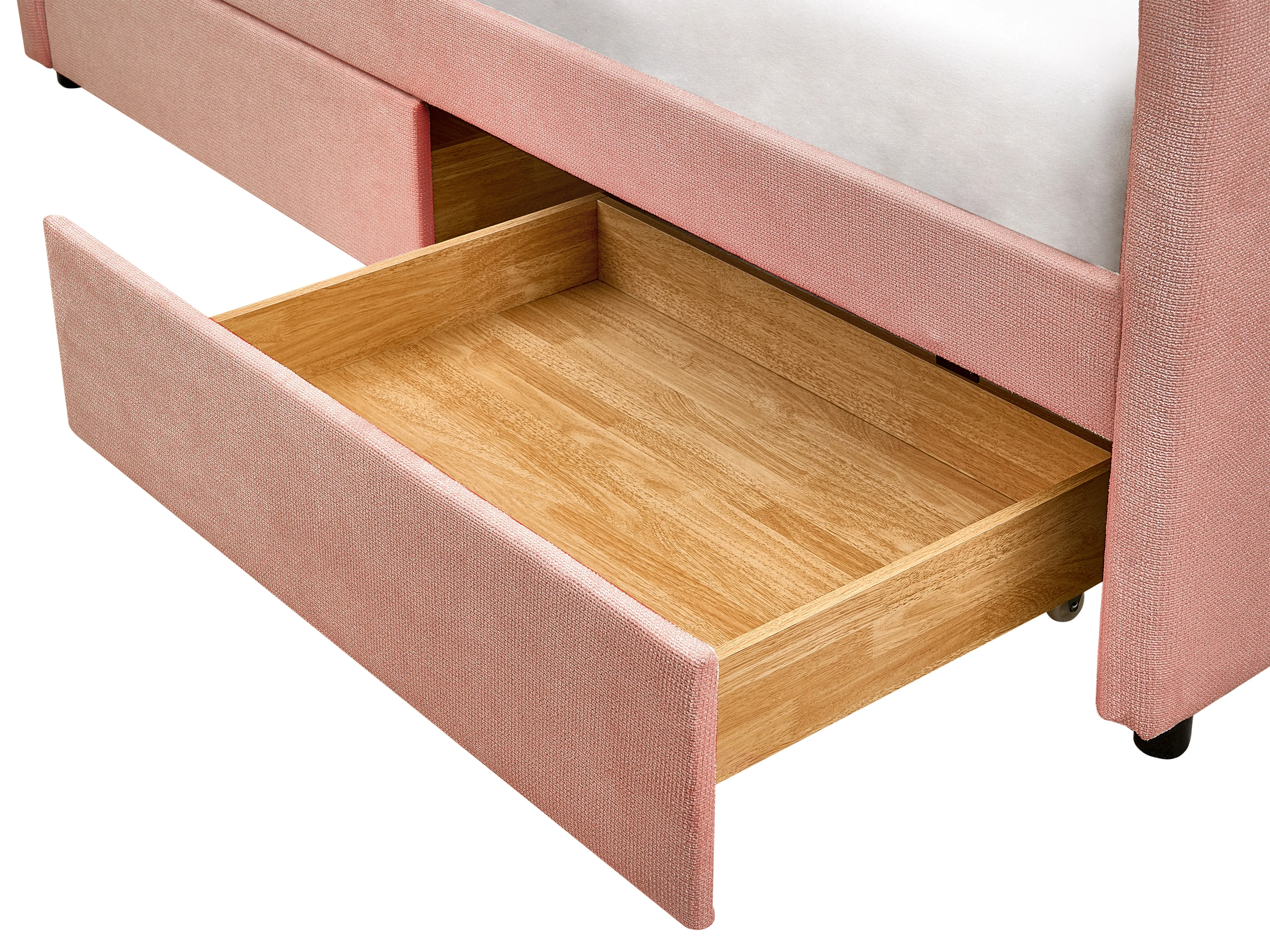 Bedbank met opbergruimte Stof VITTEL 90 x 200 cm Roze