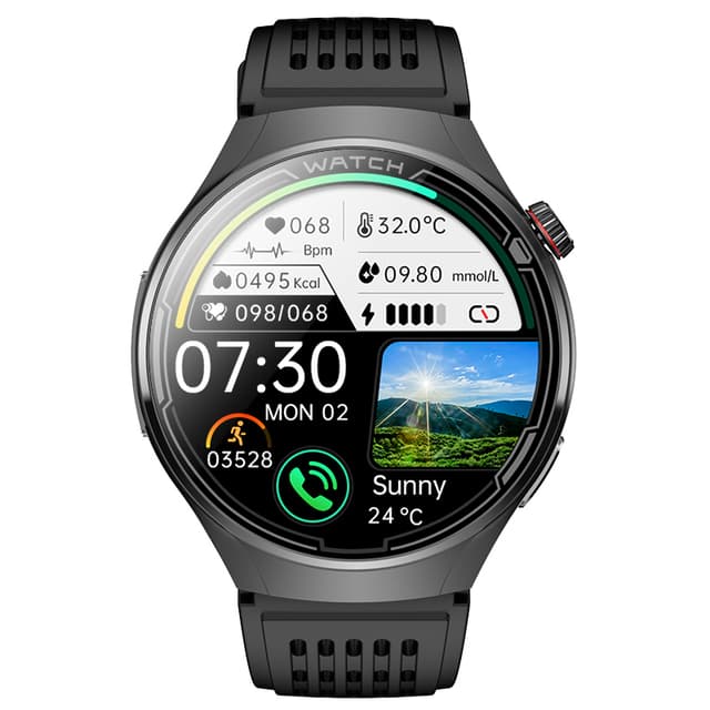 Smartwatch med søvnhjælp og massage Sort