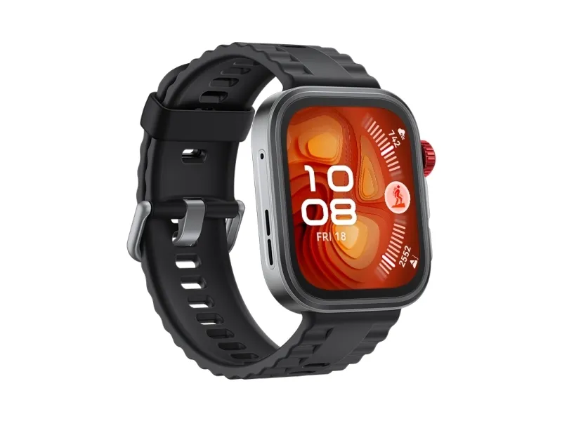 Huawei Watch Fit 4 Pro - Aluminiumslegering - smart ur med rem - fluoroelastomer - sort - håndledsstørrelse: 130-210 mm - display 1.82