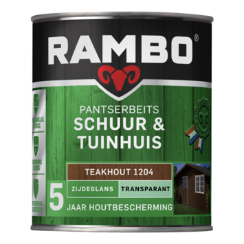 Rambo Pantserbeits Schuur & Tuinhuis zijdeglans transparant teakhout 750 ml