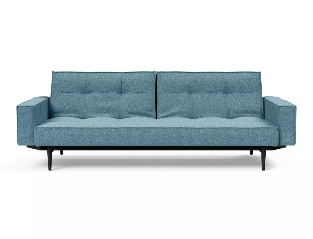 Schlafsofa mit Armlehnen Splitback Styletto schwarz