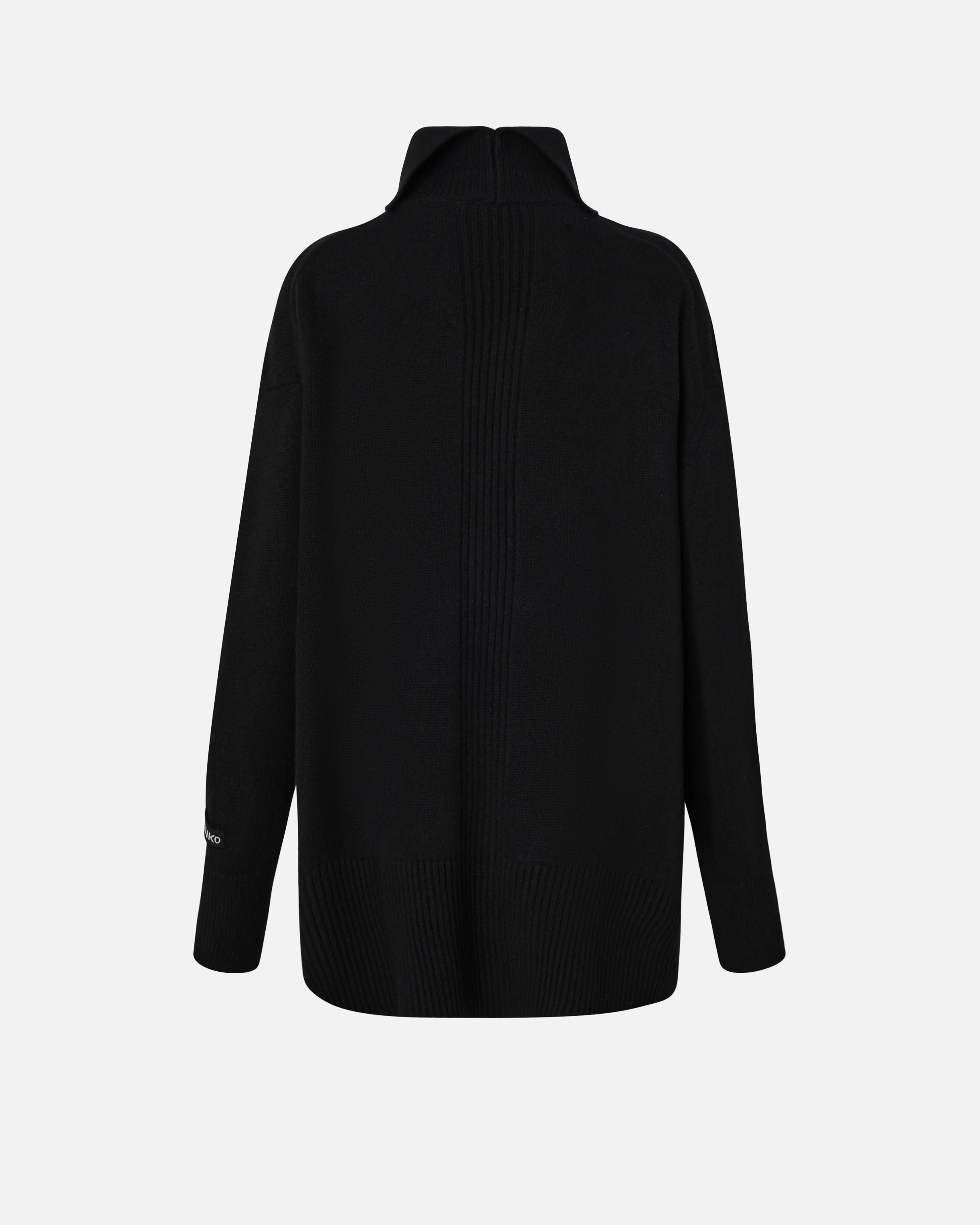 Robe courte avec col montant | Noir