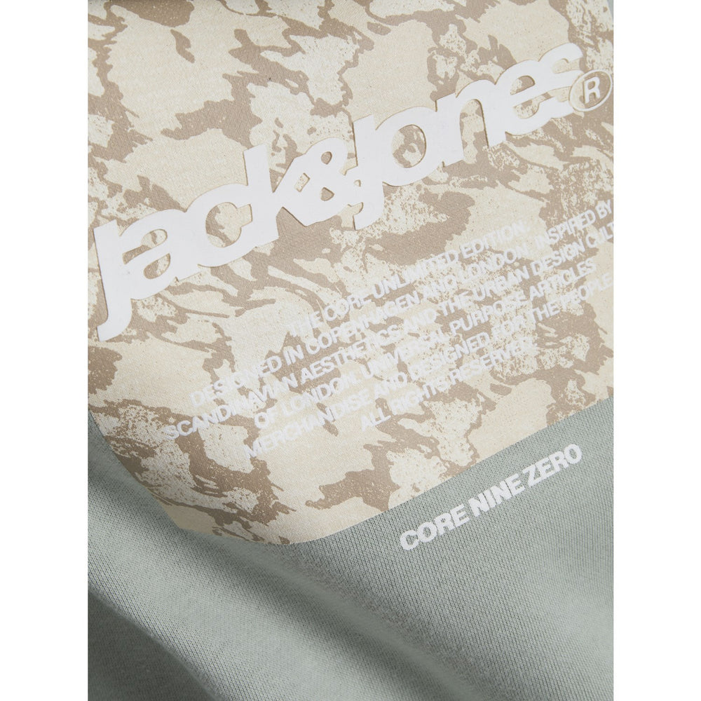 Køb Jack & Jones Junior Aqua Gray Tarmac Camo Back Print Hættetrøje