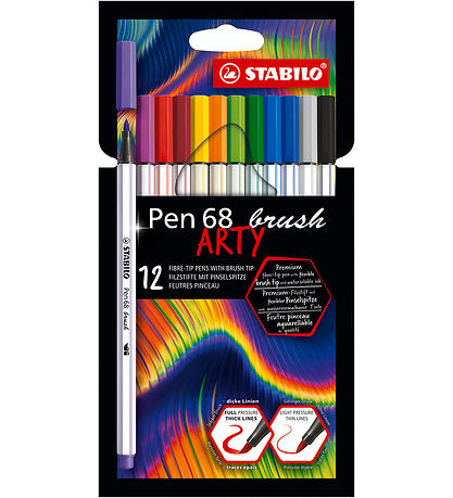 Stabilo Filzstifte - Pen 68 Brush Arty - 12 st. - Mehrfarbig