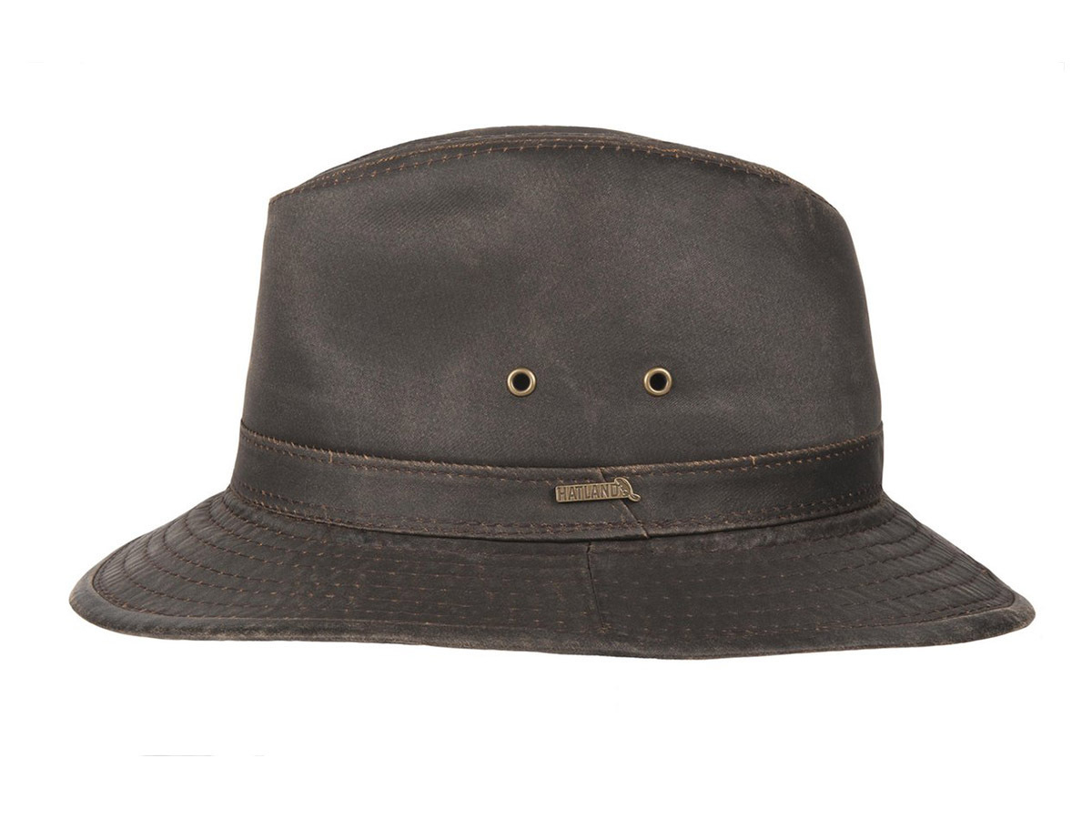 Hatland Orville verweerd katoenen hoed - Brown
