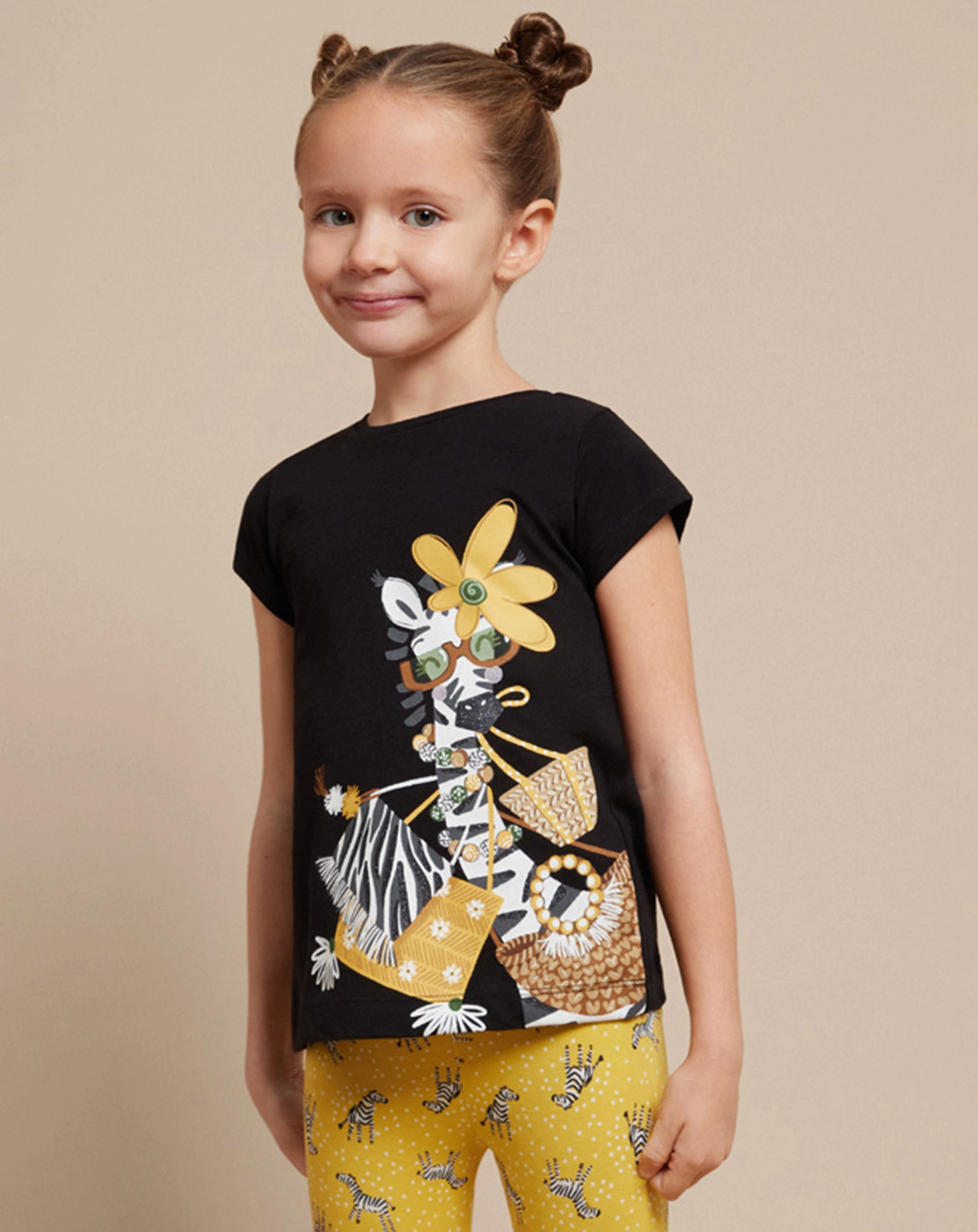 T-Shirt ZEBRA BAGS in schwarz