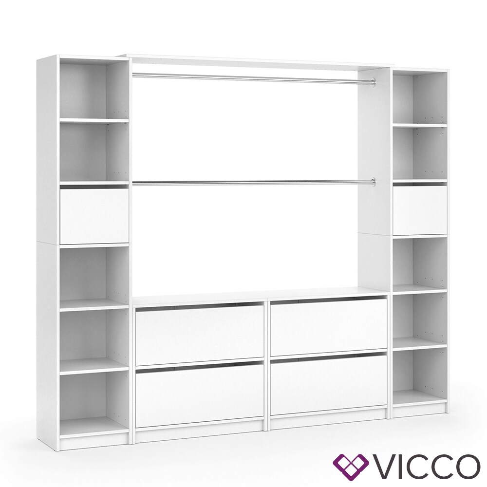 VICCO Kleiderschrank GUEST XXXL offen begehbar Regal Kleiderständer Schrank