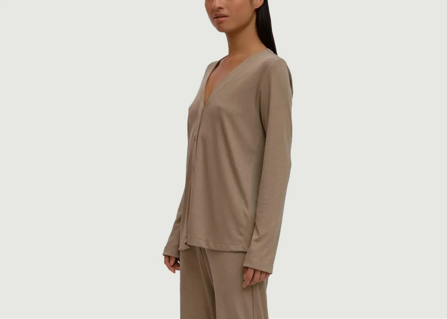 Haut de pyjama boutonné manches longues Angarde