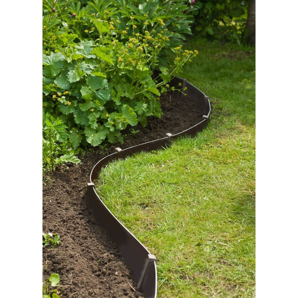 Lot de 10 ancres pour bordure de jardin polyéthylène recyclé noir - h 19,5 x 1,9