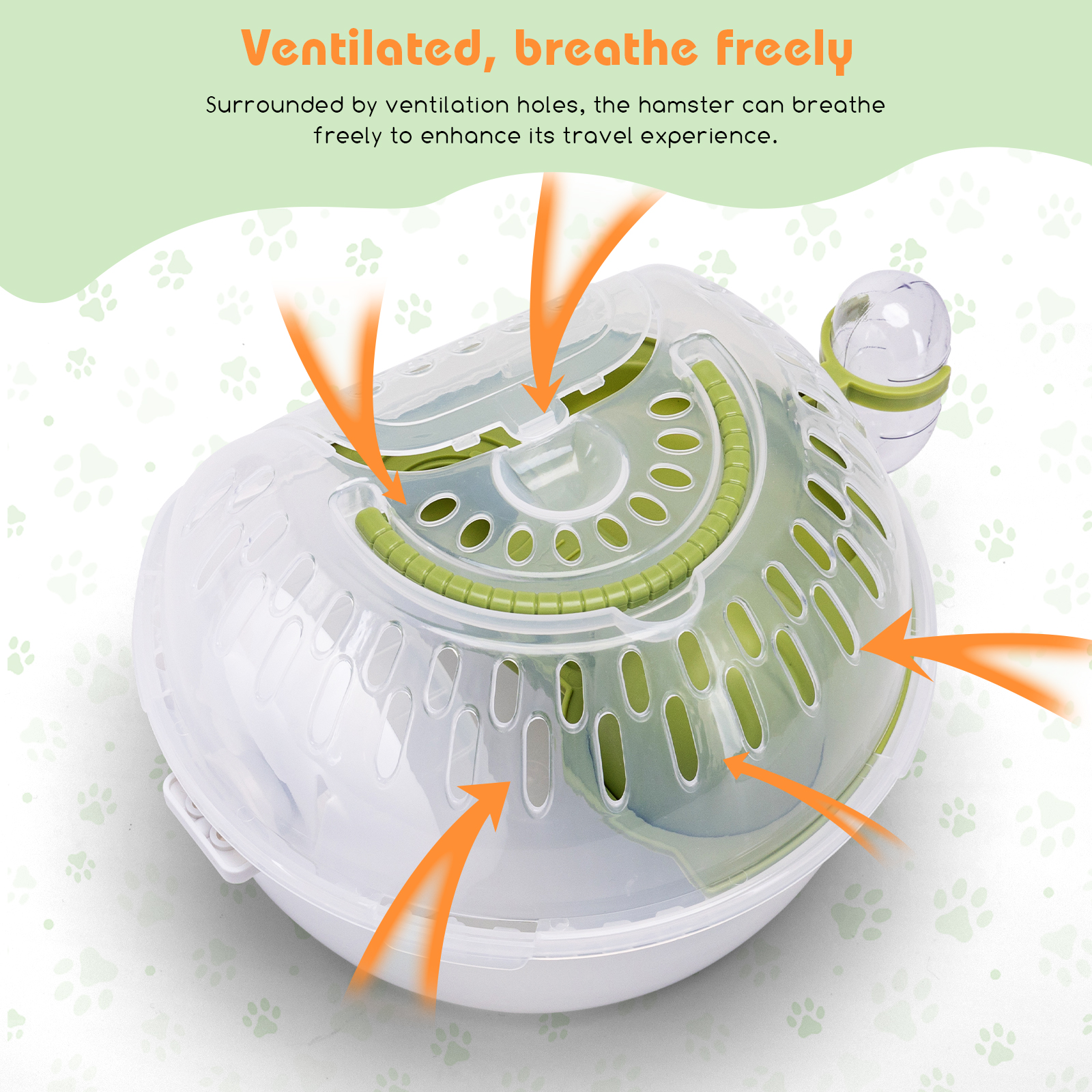 Nobleza - Gaiola de Transporte para Pequenos Animais, Gaiola Portátil para Hamster, Recipiente para Transporte de Coelhos, Transportadora para Animais de Estimação com Grades de Ventilação, Alça Confortável (C27*L20,5*A17CM)
