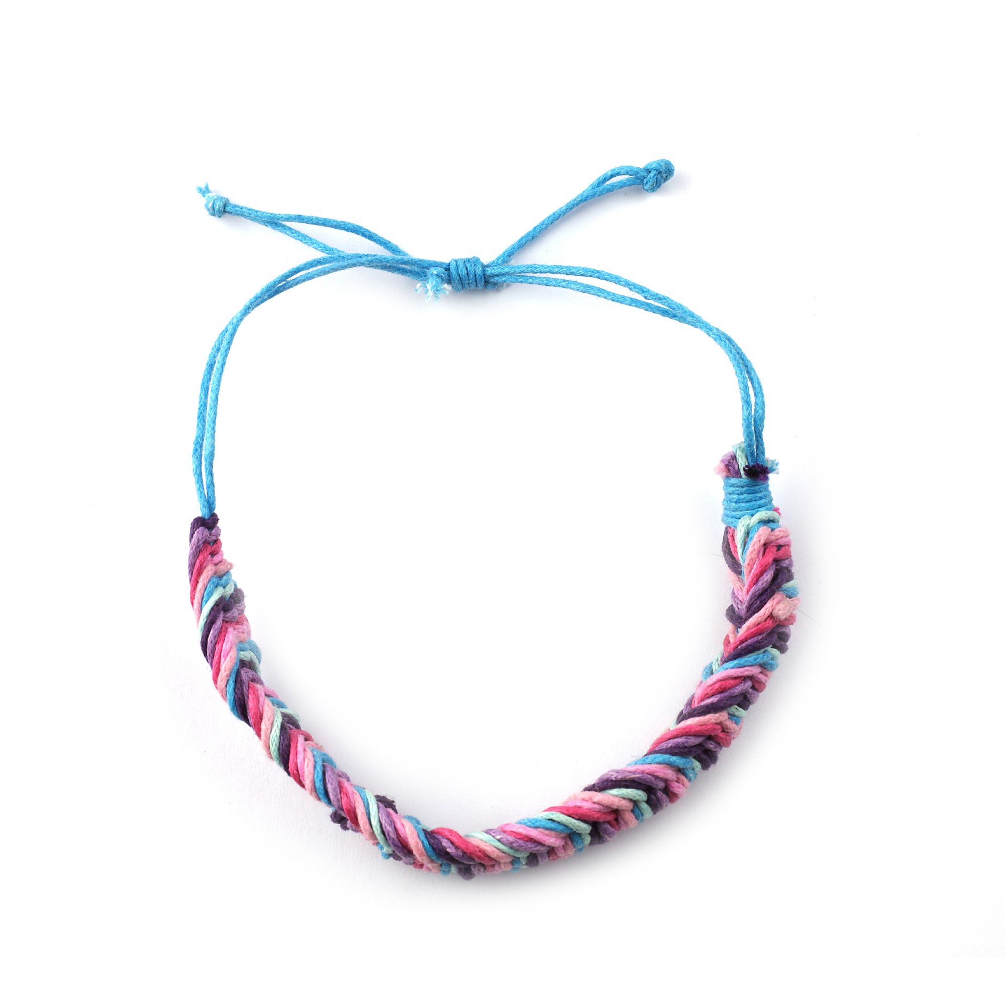 Armband geflochten, blau, pink, lila, Ø 10 cm günstig bestellen