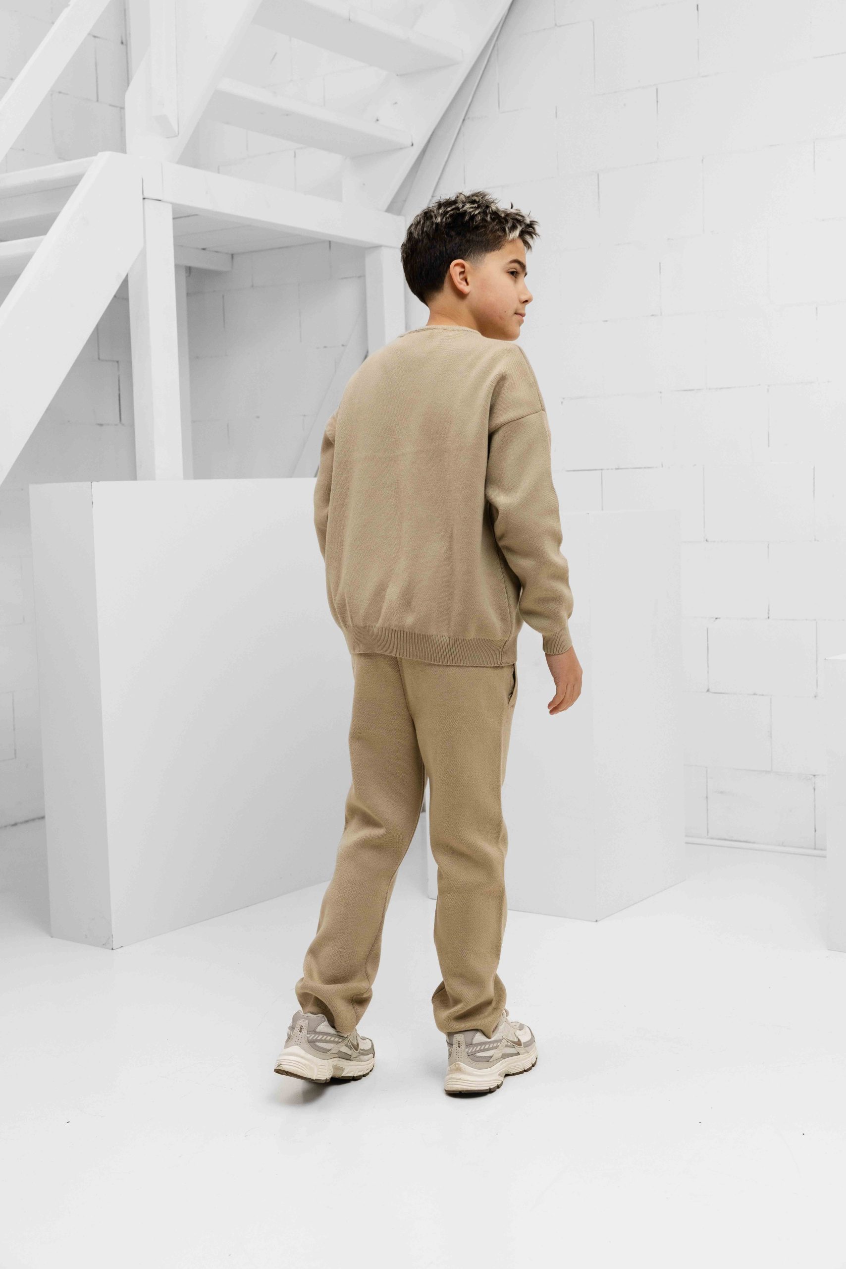 Croyez Mini Essence Knit Trainingspak Kids Beige