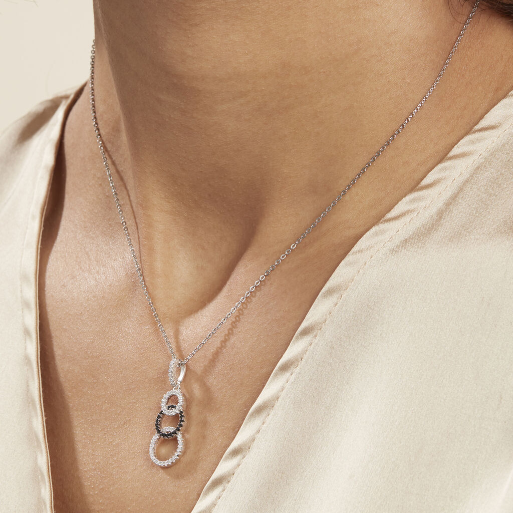 Collier Liyana Argent Blanc Oxyde De Zirconium