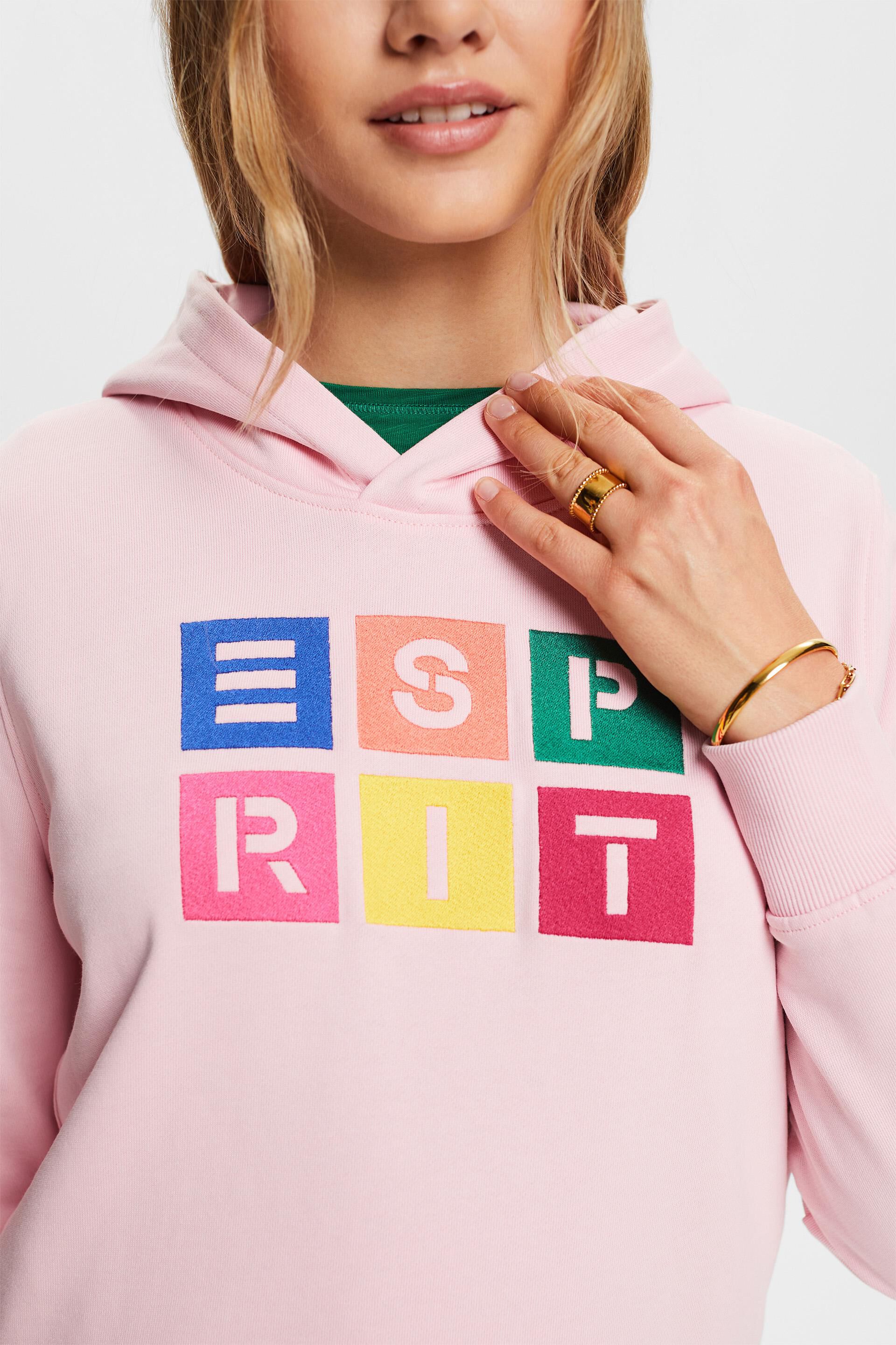 Sweat à capuche orné d’un logo brodé, coton biologique