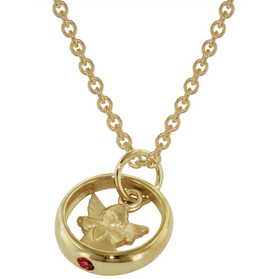 trendor Gold Taufring-Anhänger mit goldplattierter Halskette gold