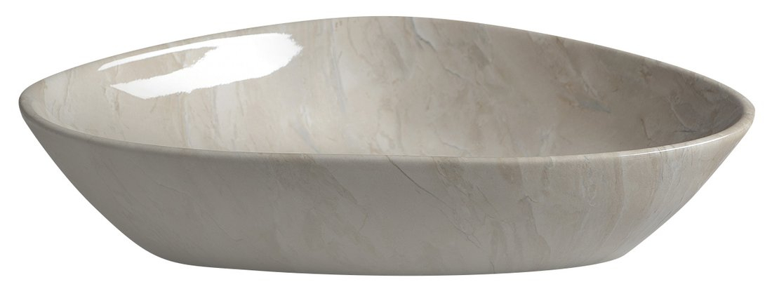Sapho Dalma keramische waskom beige marmer structuur 58x39x14cm