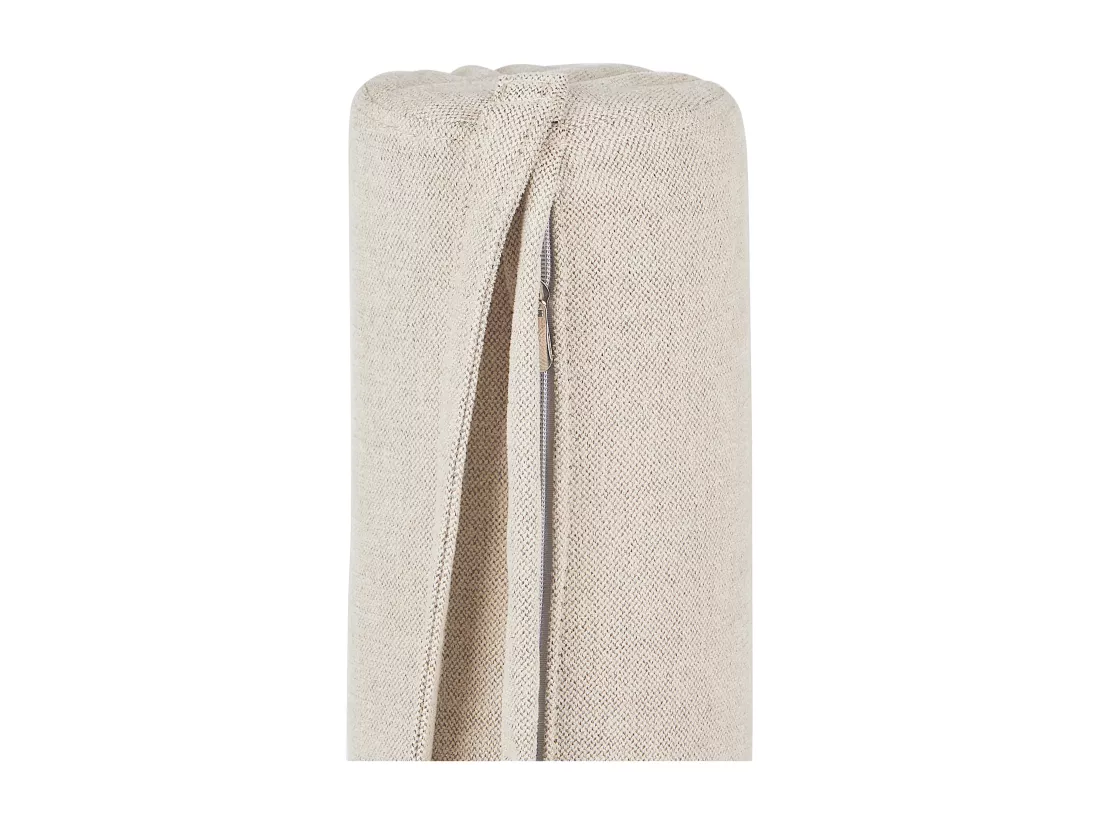 Chaise longue en tissu beige MAURIAC