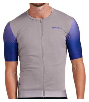 Maillot manches courtes Craft Adv Aero Gris Clair Bleu
