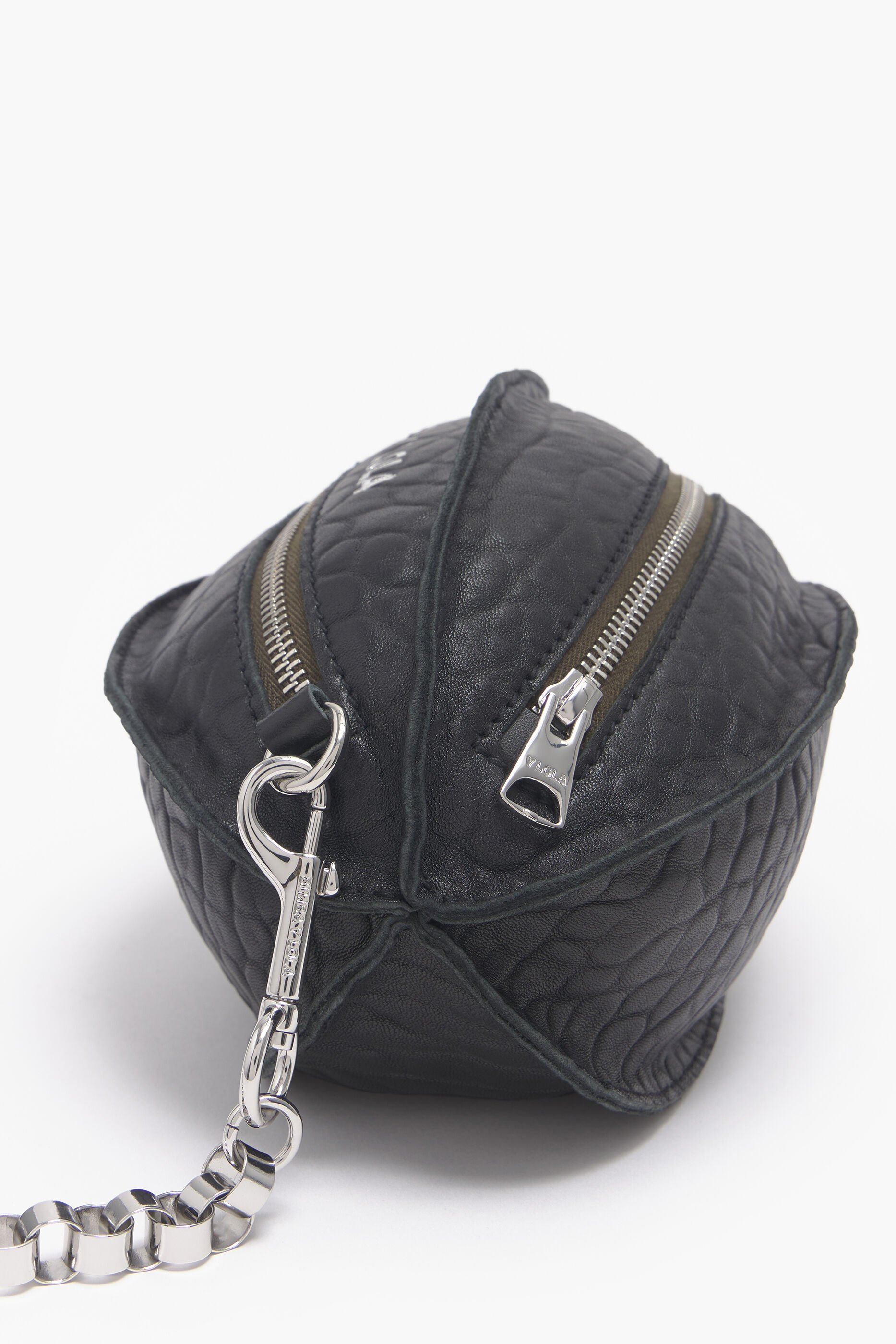 Bolsa Pelota S, couro preto