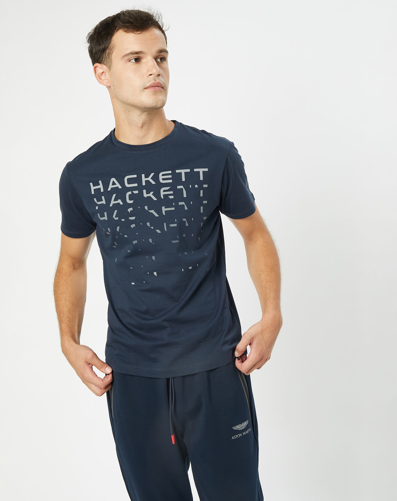 Hackett London T-Shirt Raglan Aston Martin Racing bleu marine