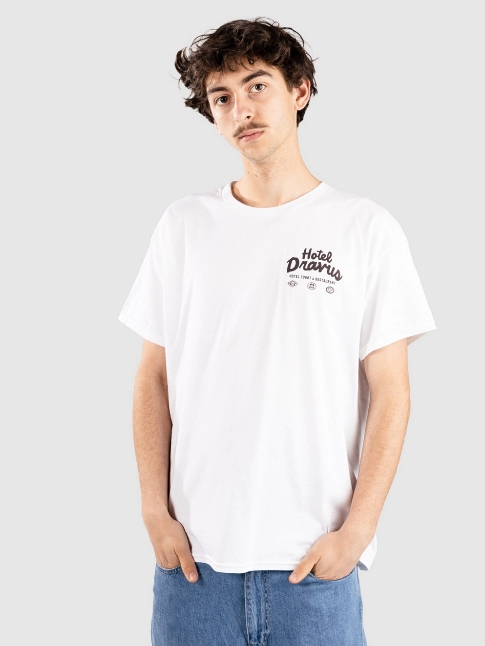 Dravus Retro Hotel T-Shirt white