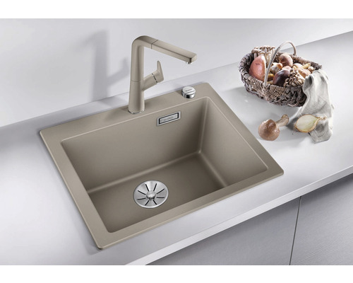 Blanco PLEON 5 spoelbak, 515 x 510 mm, zwart, 525952