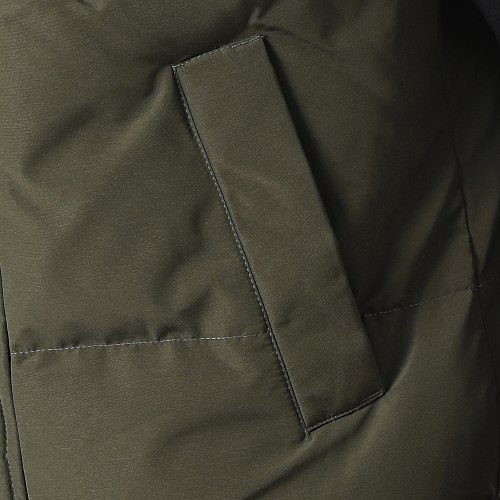 Doudoune Sans Manches Col Mouton Vert Kaki