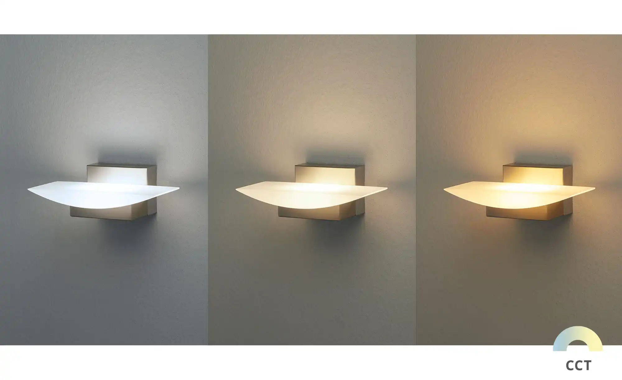 Fischer-Honsel LED-Wandleuchte, Nickel-matt mit Taster