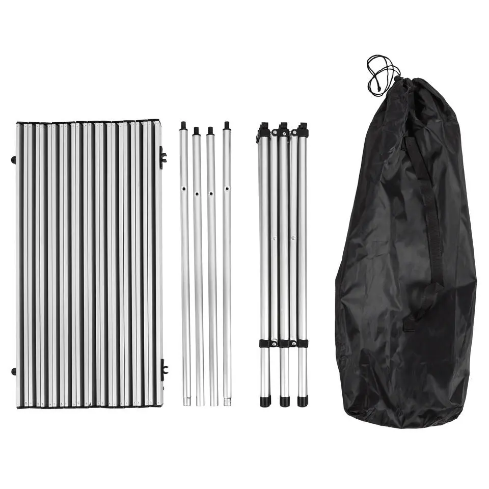 tectake Campingtafel van aluminium met tas 140x70x70cm , Grijs