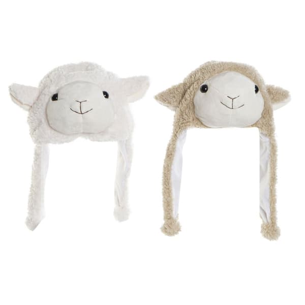 Skjegg DKD Home Decor Polyester Sau En størrelse 2 Deler