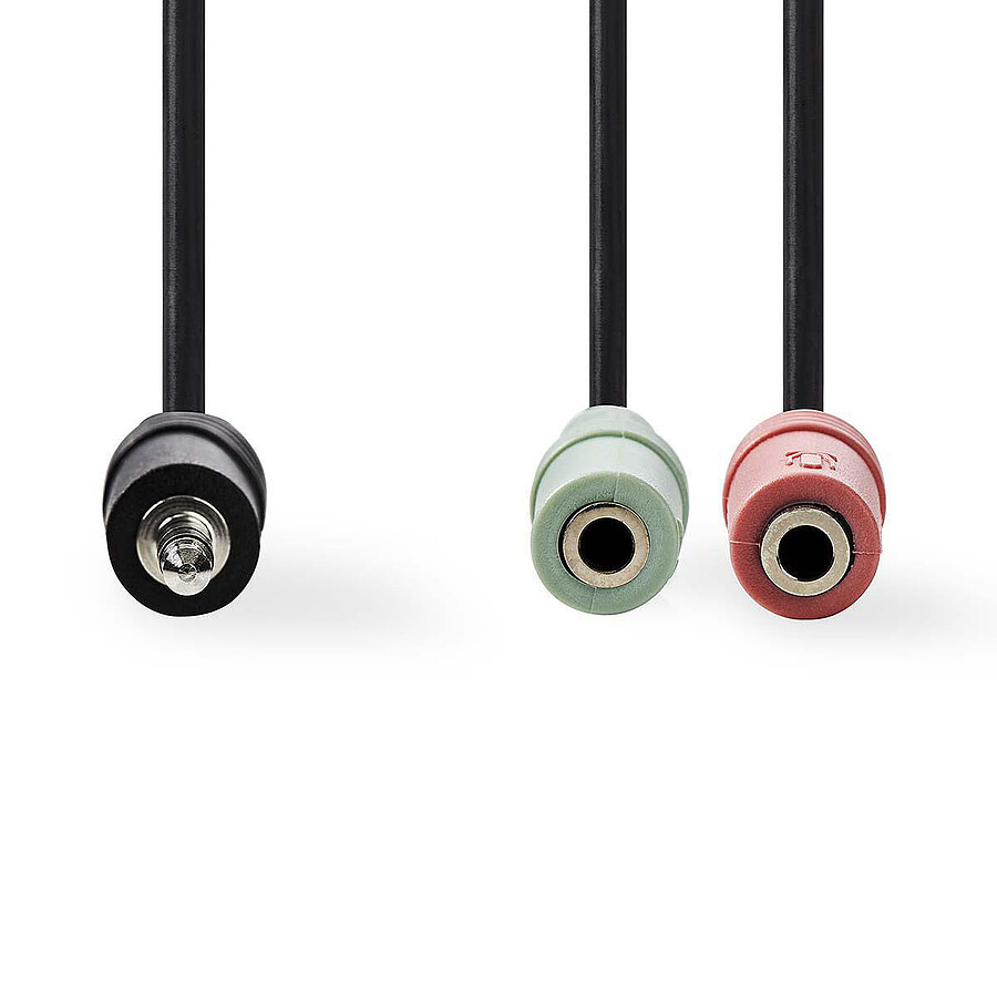 Nedis Câble Audio Stéréo 1x Jack mâle 3.5 mm vers 2x Jack femelle 3.5 mm