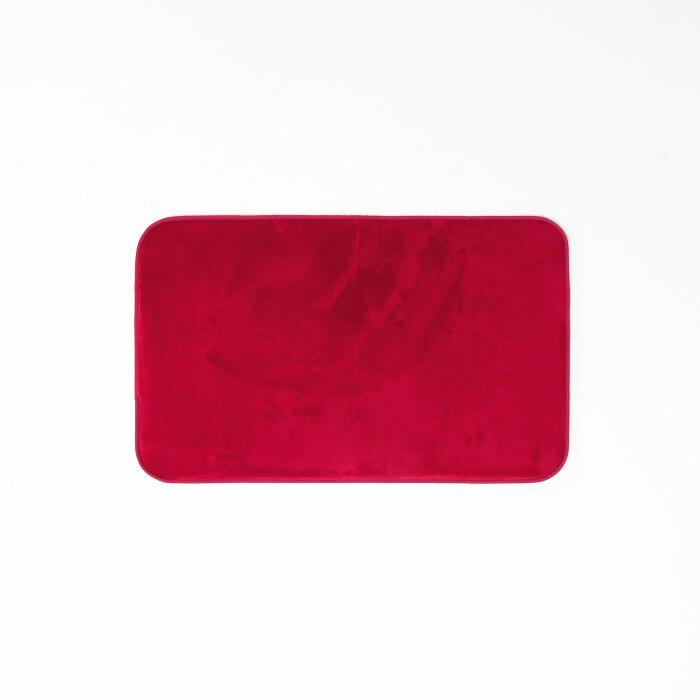 TAPIS RECTANGLE 50X80CM FLANELLE UNIE FLANOU CARMIN