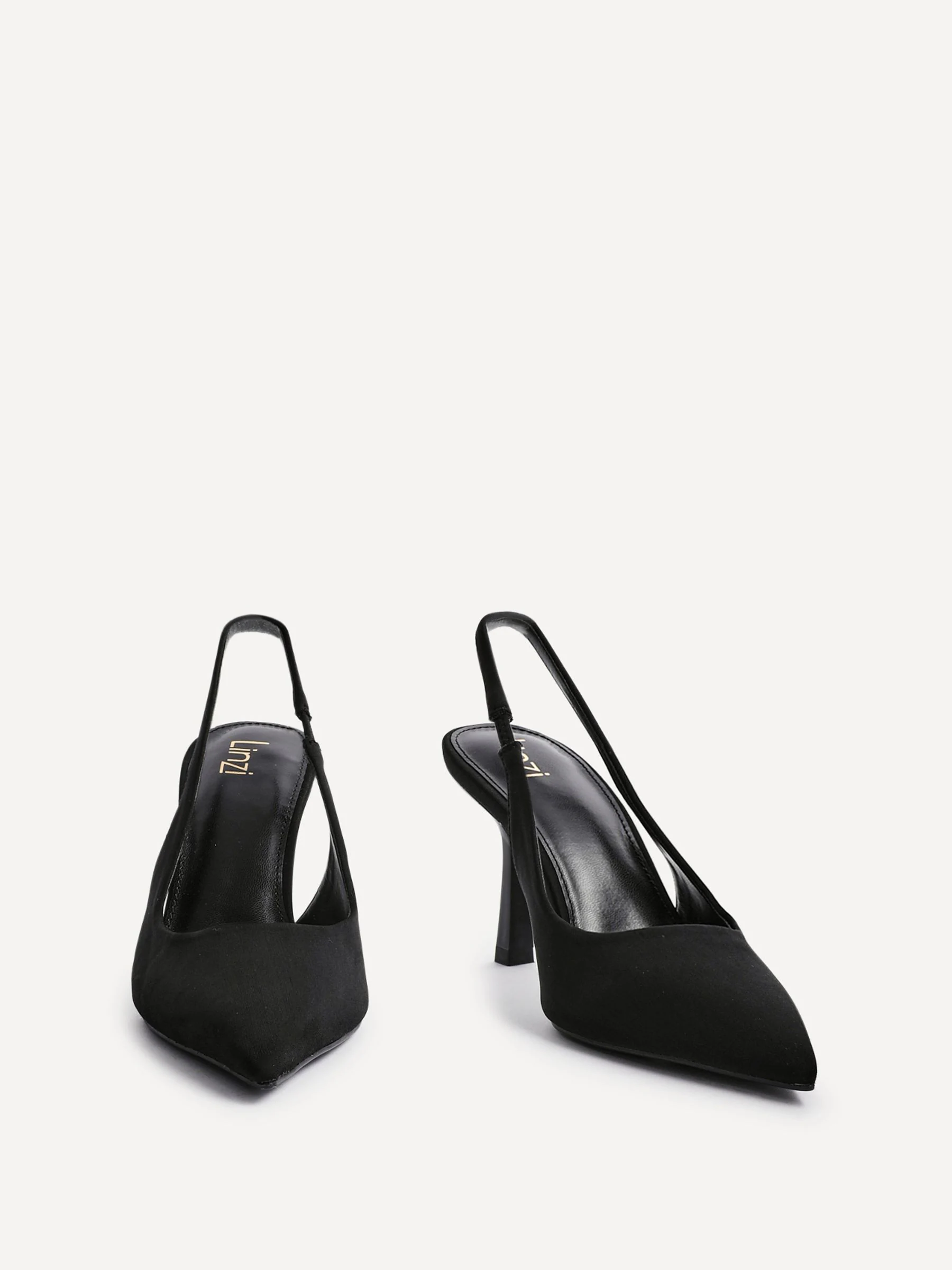 Zwart - Linzi Dash Slingback Court Heels