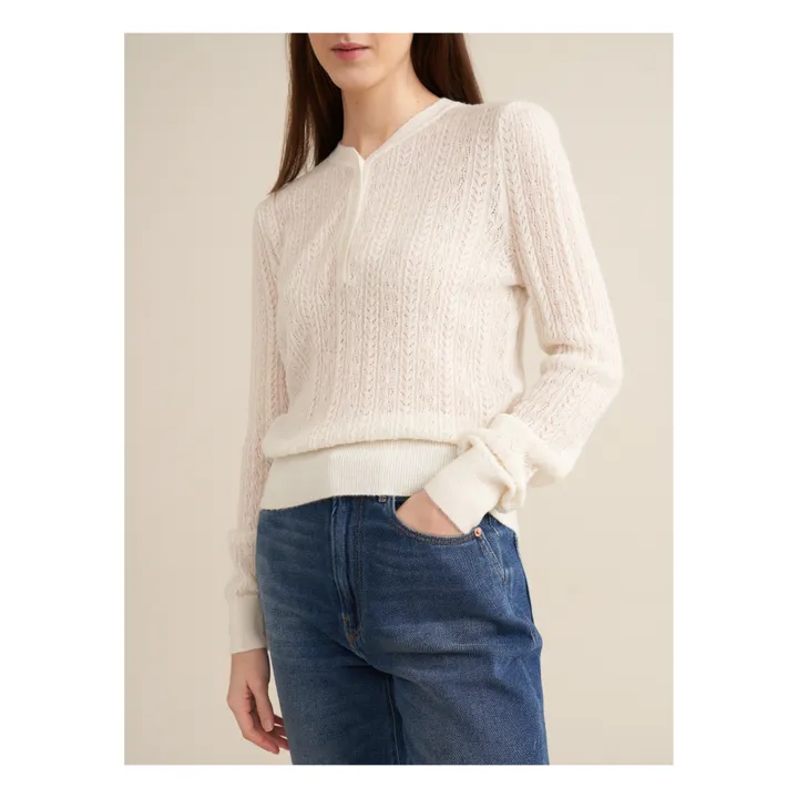 Bellerose Pull Rybba Laine Mérinos Extra Fine - Collection Femme | Ecru