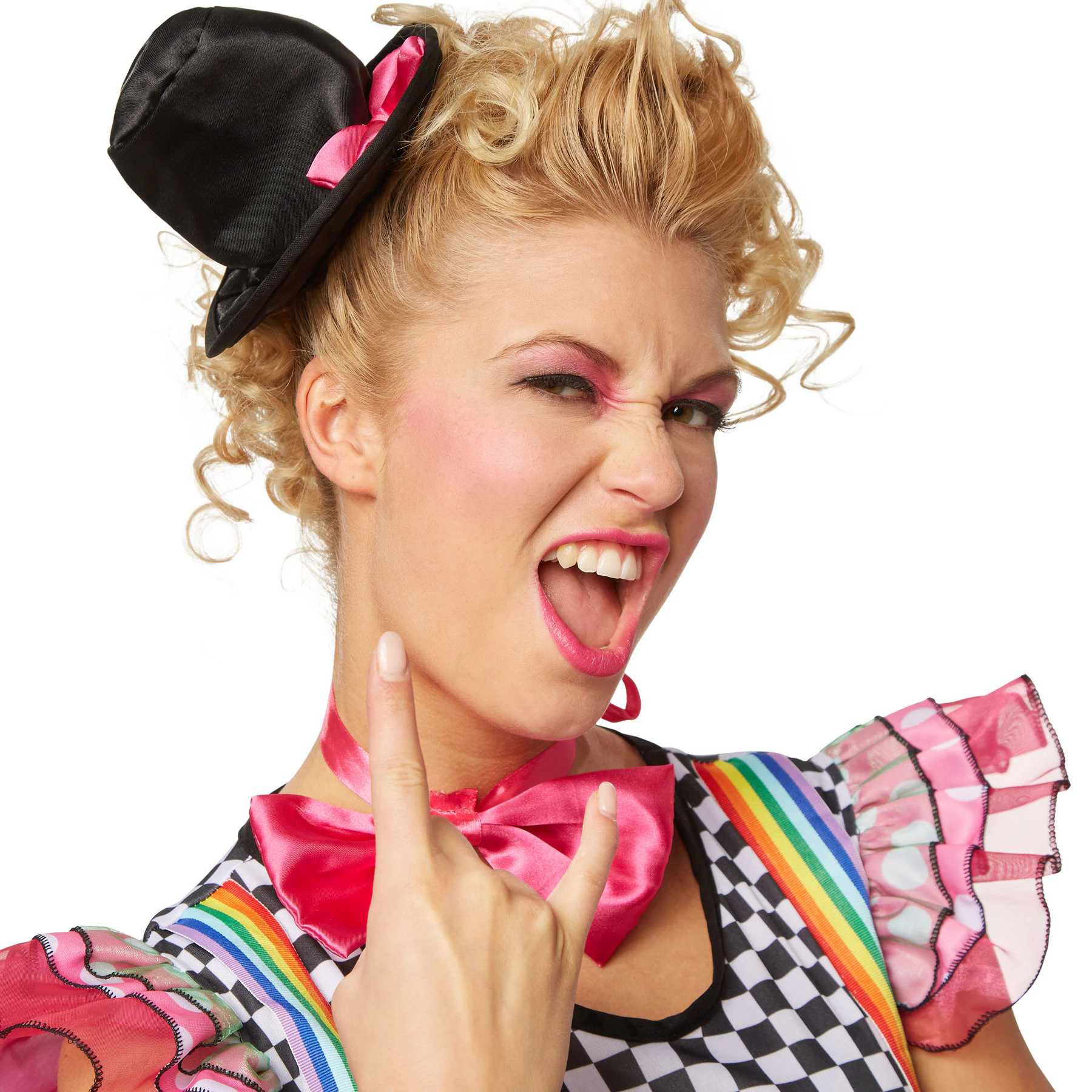 tectake® Frauenkostüm Neon Clown