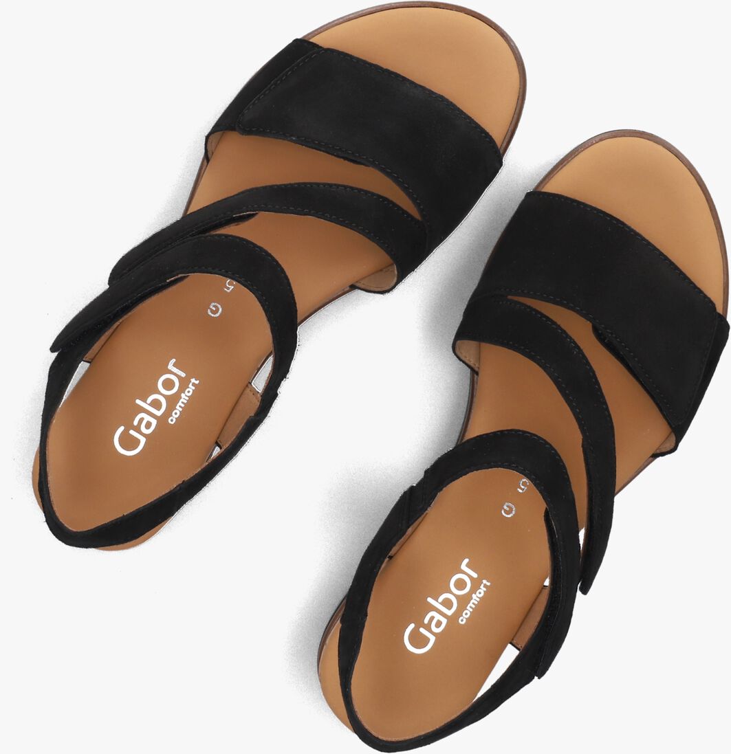 zwarte gabor sandalen met hak 750.2