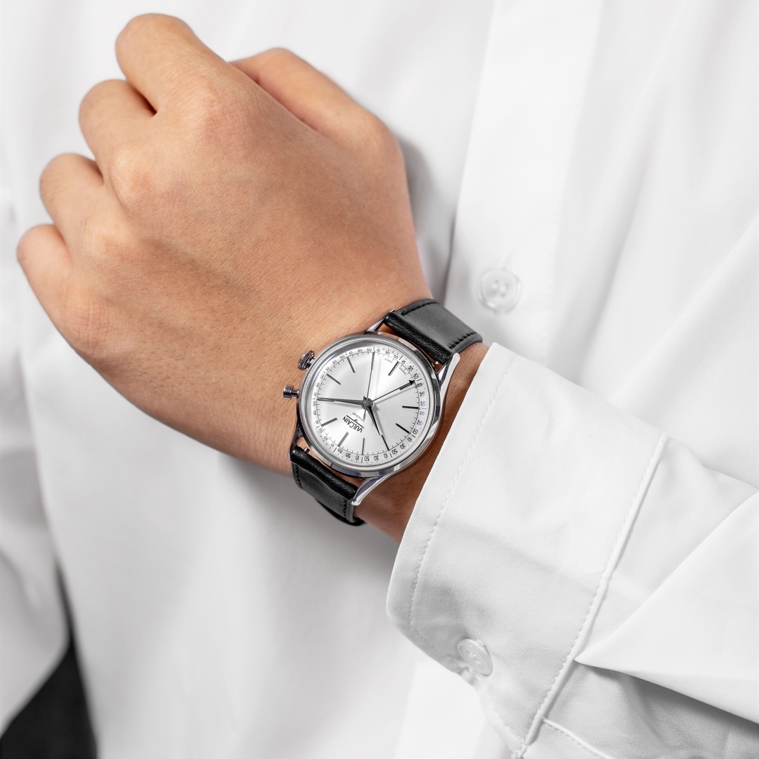 Vulcain Cricket President 39mm Silver Sapphire Caseback