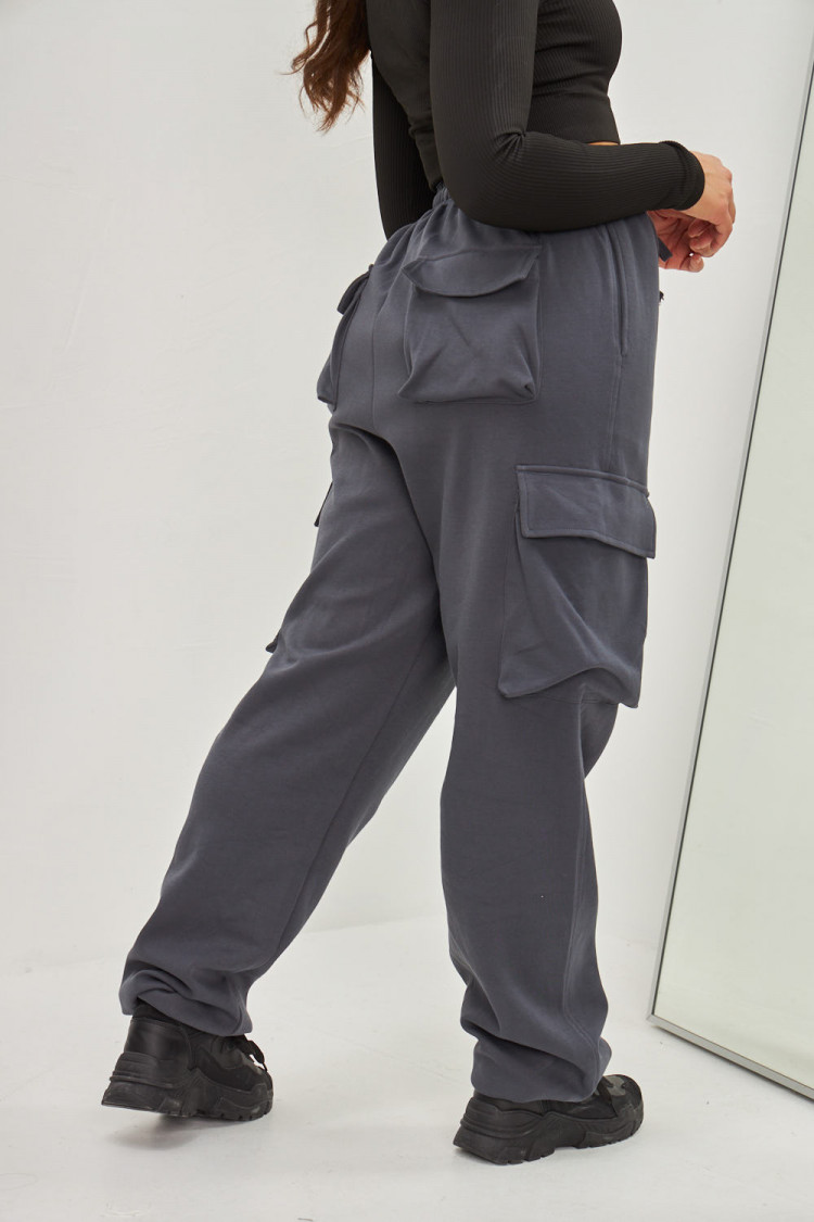 Pantalon de jogging cargo gris foncé