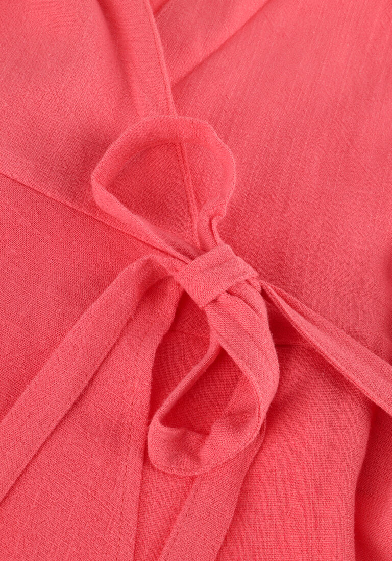OBJECT roze object mini jurk objsanne re s/s short wrap dress
