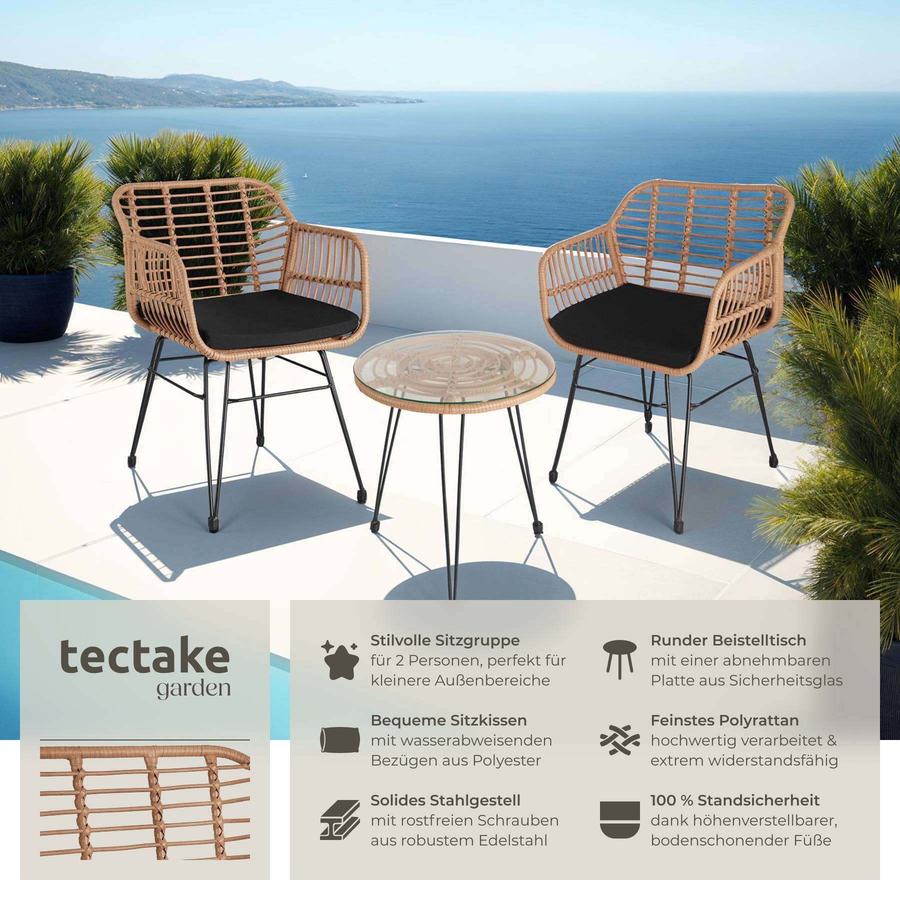 Rattan Sitzgruppe Molfetta