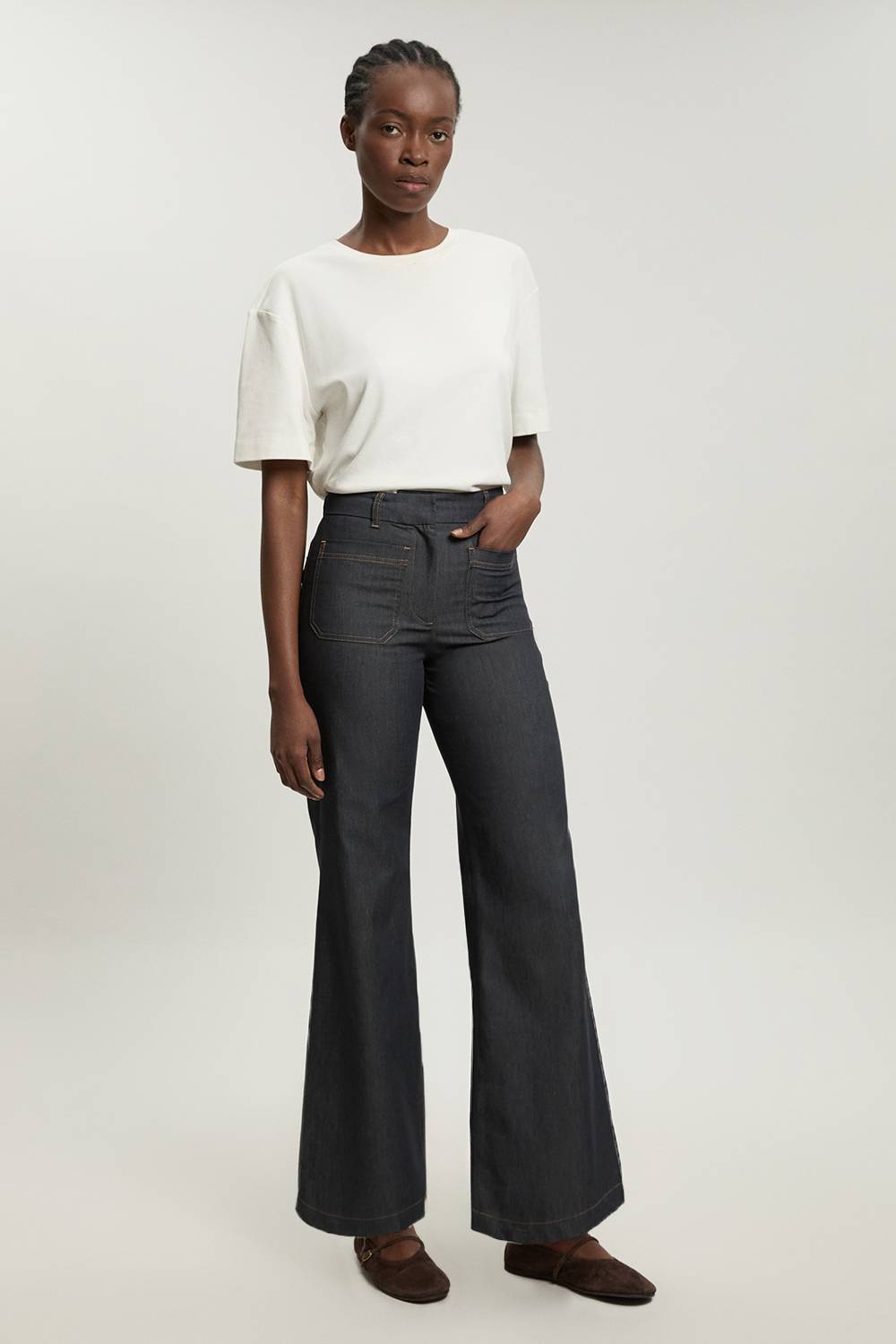 KarenMillen Pantalon Droit En Denim Tailleur