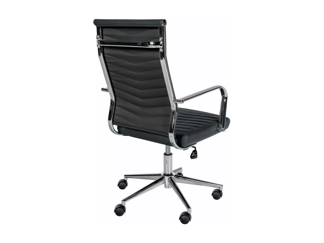 Chaise de bureau - Similicuir - Noir - Canby