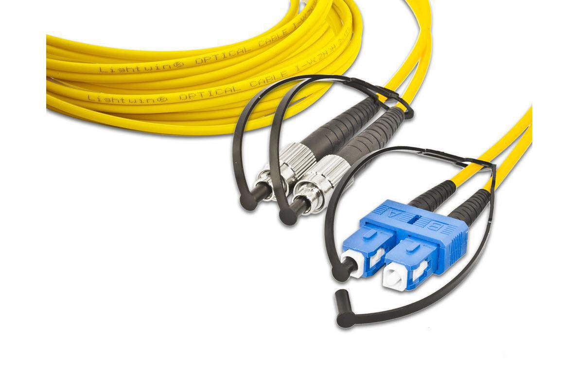 LWL-Patchkabel Singlemode FC – SC, OS2, Duplex, 1 mSinglemode FC-SC Duplex OS2 1 m