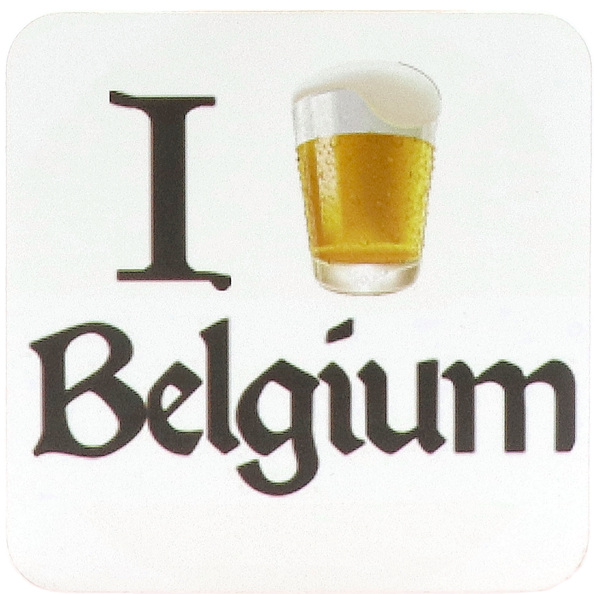 I Beer Belgium Biervilt Wit Set