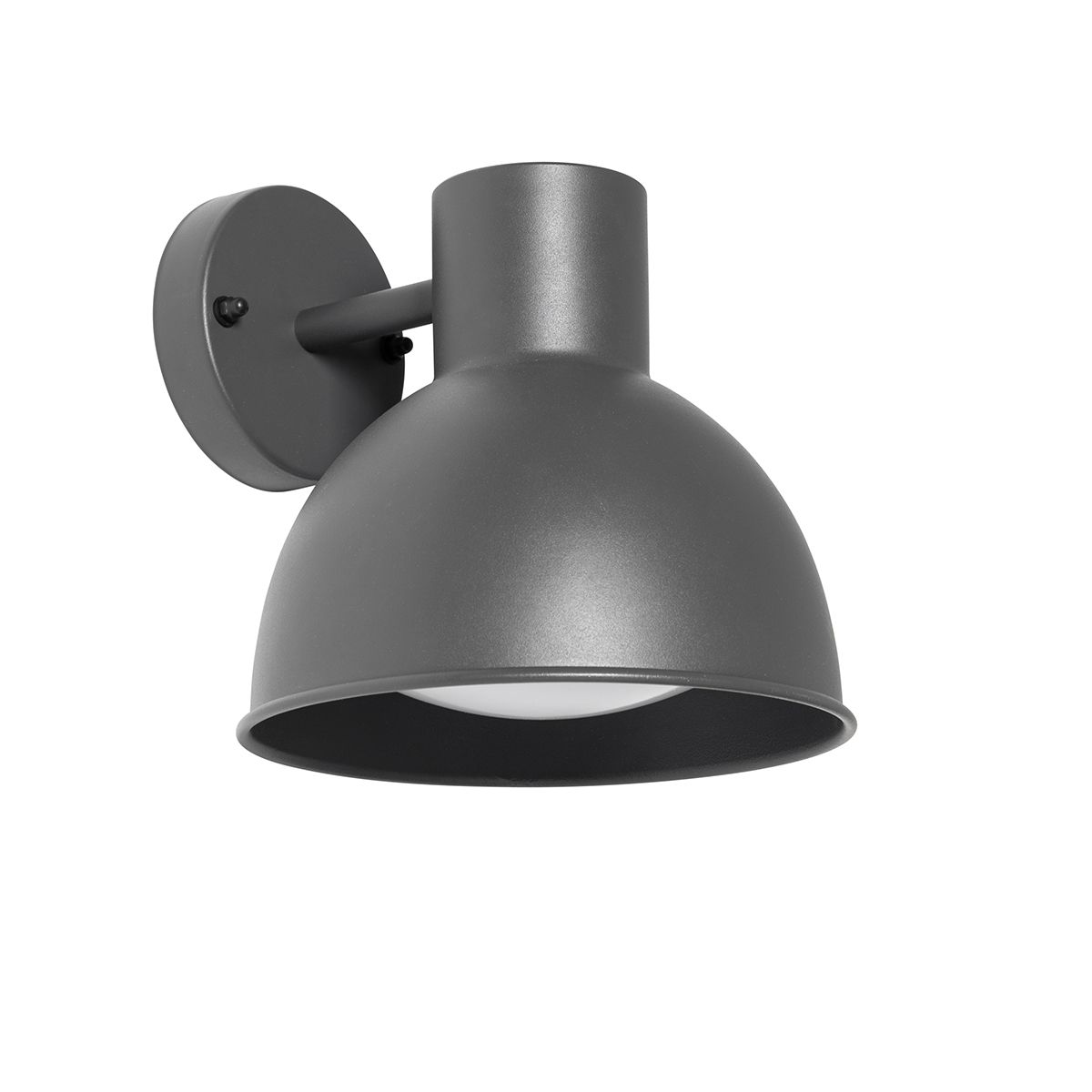 Industriële buitenwandlamp donkergrijs rond IP44 - Natas