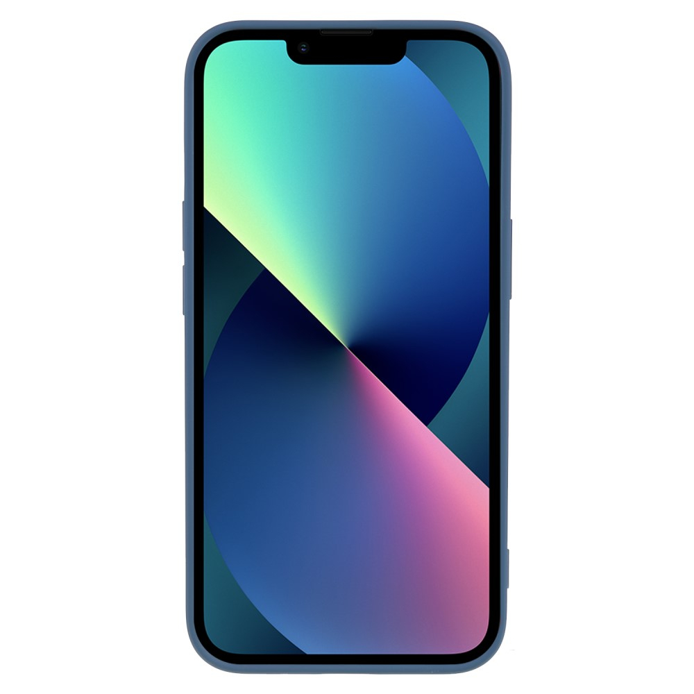 iPhone 13 Gummi Case Hülle mit Kameraschutz - Blau (Matt)