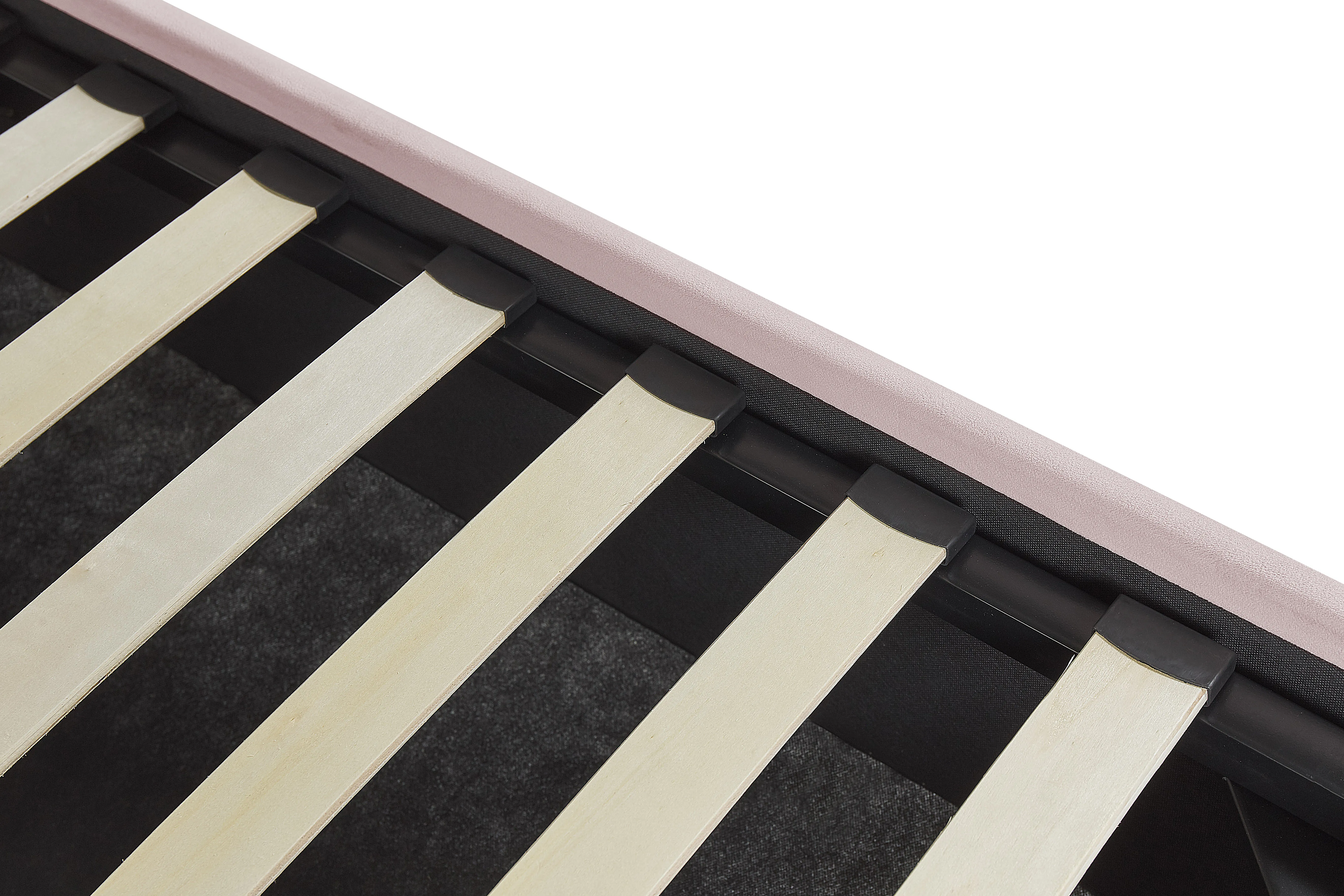 Bed met opbergruimte Fluweel VINCENNES 180 x 200 cm Pastelroze