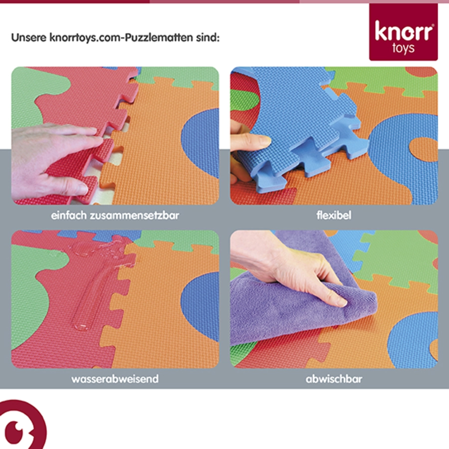 knorr toys® Softteppich Matte grau Sterne