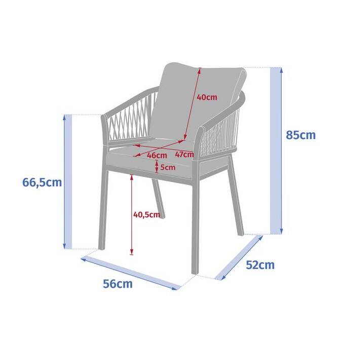 Lot de 2 fauteuils de jardin ORIENGO Macchiato / Café