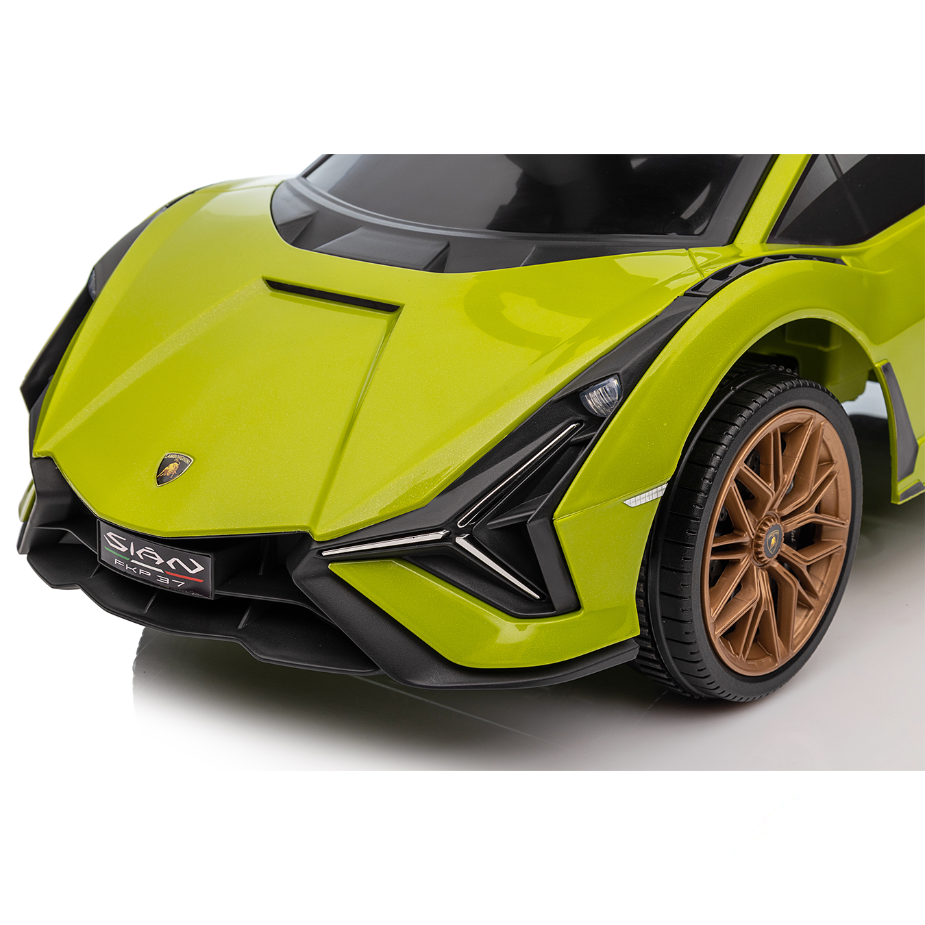 Lamborghini Sian Rutschauto Kinder Rutschfahrzeug Auto Spielzeug Racing Car mit Licht / Sound Effekt (Batteriebetrieben) - Grün